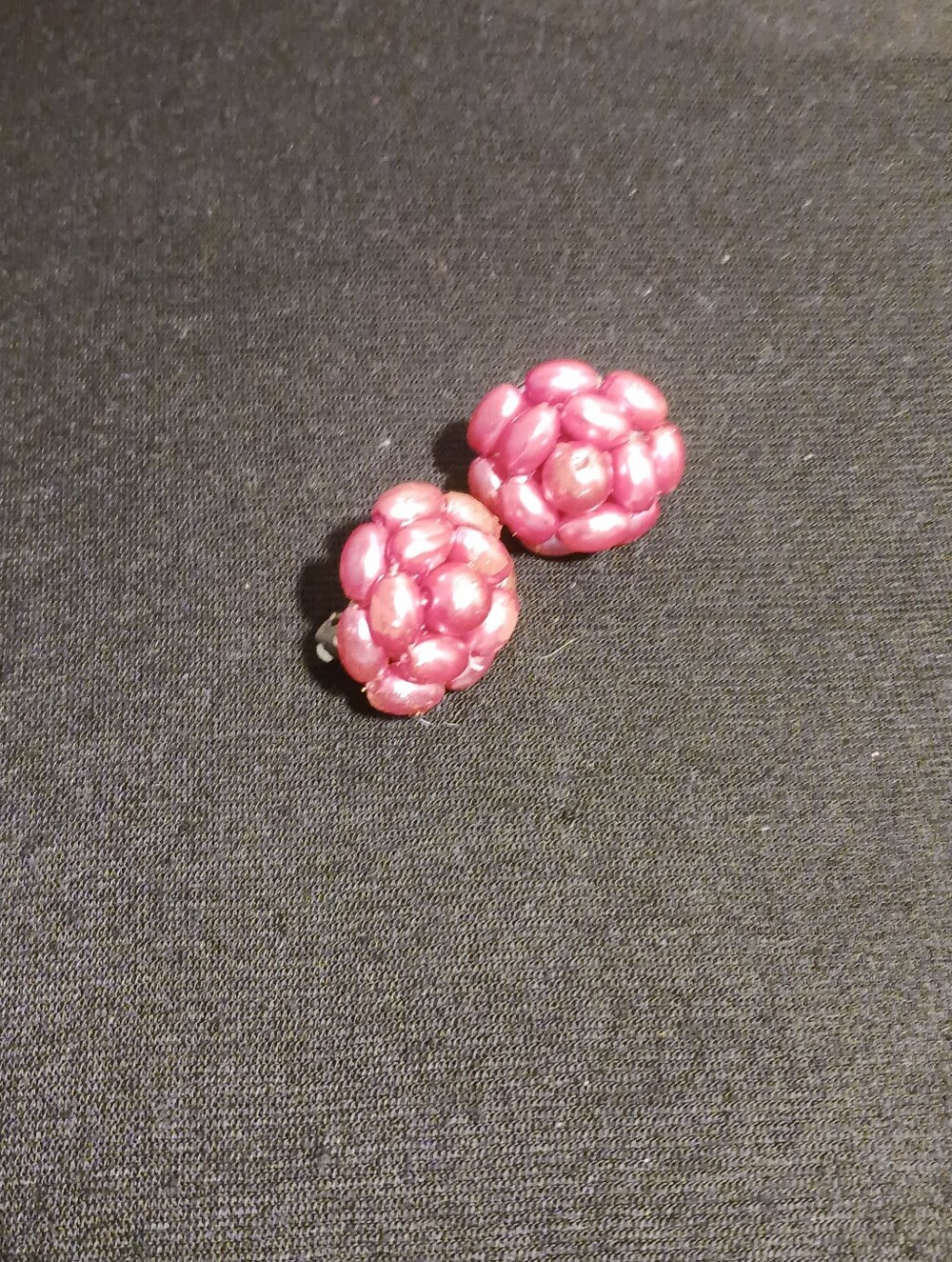 Pink Floral Cluster Y2k Clip-On Earrings - Women Jewelry